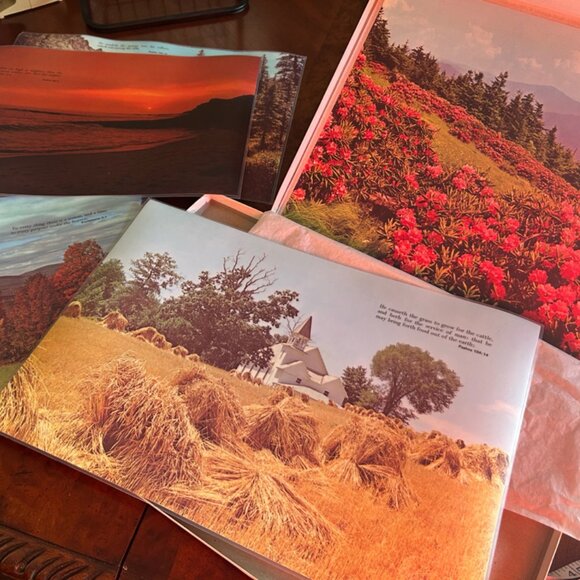 Vintage 1970s Inspirational Placemats set of 6 - Picture 5 of 9